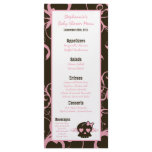 25 Menu Cards Girly Girl Pink Punk Rock Skull Flam