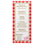 25 Menu Cards Red Barn Farm Animals rack cards