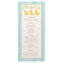 25 Menu Cards Rubber Ducky Bubbles