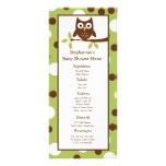 25 Menu Cards Woodland Friends Owl Rack Card Design