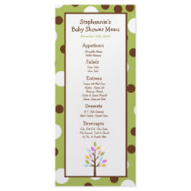 25 Menu Cards Woodland Friends Tree