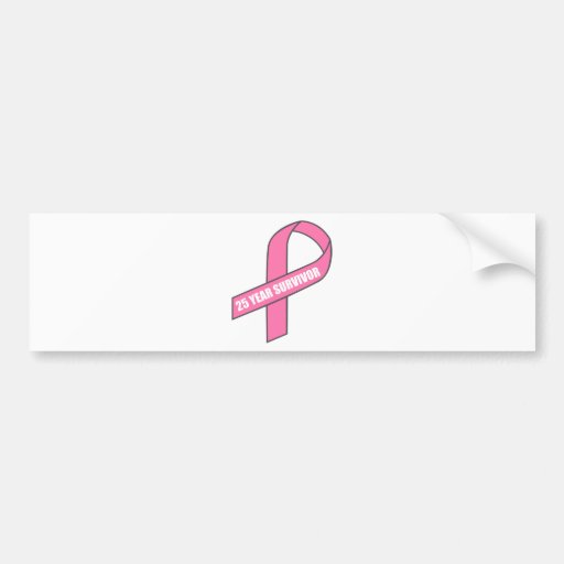 25 Year Survivor (Breast Cancer Pink Ribbon) Bumper Stickers