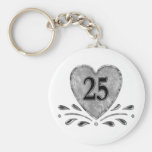 25ème anniversaire - argent porte-clé