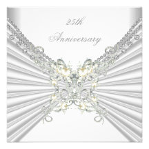 25ème Bijou argenté blanc 2 de perle d'anniversair Bristol
