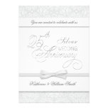 25ème Invitations argentées d'anniversaire d'anniv