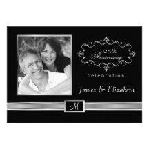 25ème Invitations de fête d'anniversaire - avec la