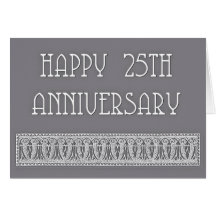 25th anniversary elegant card