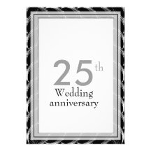 25th Anniversary Invitations - Silver