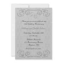 25th Anniversary Ornate Scroll Invitation