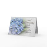 25th anniversary party invitation hydrangeas blue cards