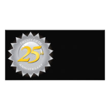 25th Anniversary Silver Seal Photo Card Template