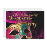25th Anniversary Venetian Masquerade (fuschia) invitations