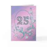 25th Birthday card with diamond stars