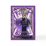 25th Birthday card with Gothic Doll, cards, orb