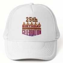 25th Birthday Celebration Gifts Mesh Hat