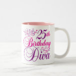 25th Birthday Diva Mugs