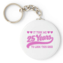 25th Birthday Keychains