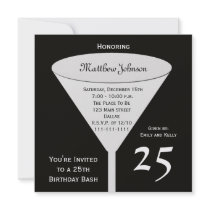 25th Birthday Party Invitation, 25th Birthday Bash