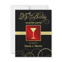 25th Birthday Surprise Party Invitations