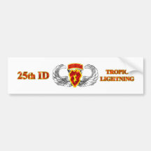25th ID Airborne Tropic Lightning Bumper Stickers