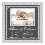 25th Silver Anniversary Custom Photo Invitation