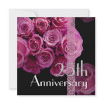 25th Silver Anniversary Invitation PINK Roses