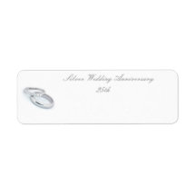 25TH Silver Wedding Anniversary Custom Return Address Labels