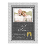 25th Silver Wedding Anniversary Photo Invitations