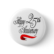 25th Wedding Anniversary Gifts Pins