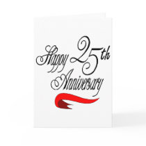 25th Wedding Anniversary Gifts Greeting Cards