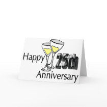 25th Wedding Anniversary Gifts Card