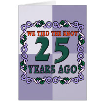 25th Wedding Anniversary Gifts Greeting Cards