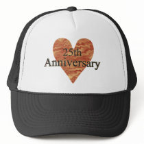 25th Wedding Anniversary Gifts Trucker Hats