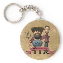 25th Wedding Anniversary Gifts Keychain