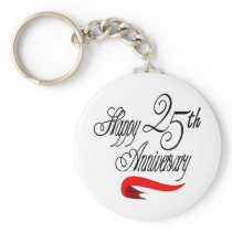 25th Wedding Anniversary Gifts Key Chain