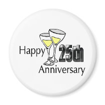 25th Wedding Anniversary Gifts Magnets
