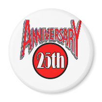 25th Wedding Anniversary Gifts Fridge Magnet