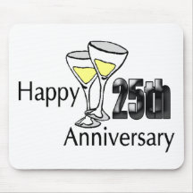25th Wedding Anniversary Gifts Mouse Pads
