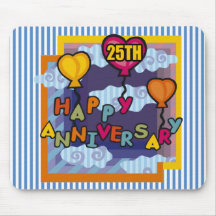 25th Wedding Anniversary Gifts Mouse Pads