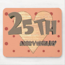 25th Wedding Anniversary Gifts Mouse Pads