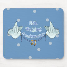 25th Wedding Anniversary Gifts Mousepad