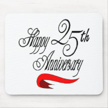 25th Wedding Anniversary Gifts Mousepads