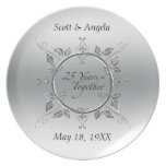 25th Wedding Anniversary Keepsake Plates