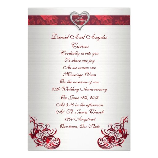 25th_wedding_anniversary_vow_renewal_invitation ...