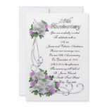 25th Wedding anniversary vow renewal White roses Personalized Invitation