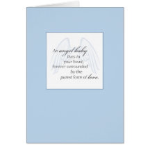 2652 Angel Baby Wings Blue Sympathy Cards