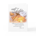 2682 Golden Jubilee Religious Life Cross Candle Card