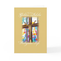 2683 Golden Jubilee Stained Glass Greeting Card