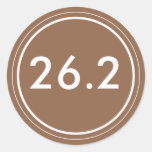 26,2 Autocollant | Brown avec le blanc