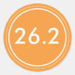26,2 Autocollant | orange et blanc